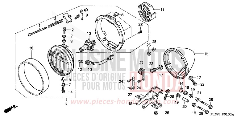 SCHEINWERFER von Shadow Aero CANDY BLAZE ORANGE (YR196BB) von 2006